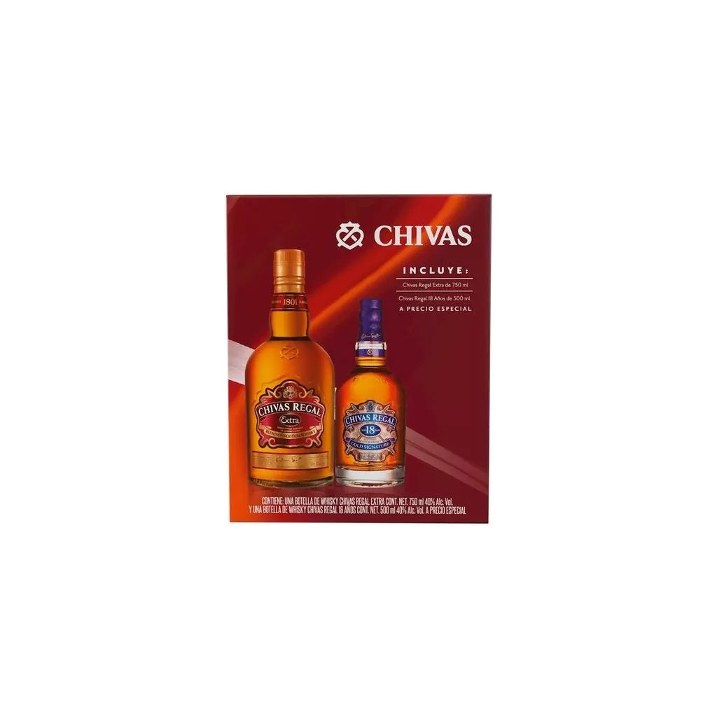 WKY. Chivas 13 750ml + chivas 18 375ml